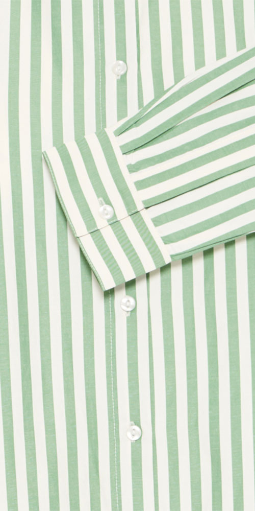 B.Young Button Up Shirt, green stripe
