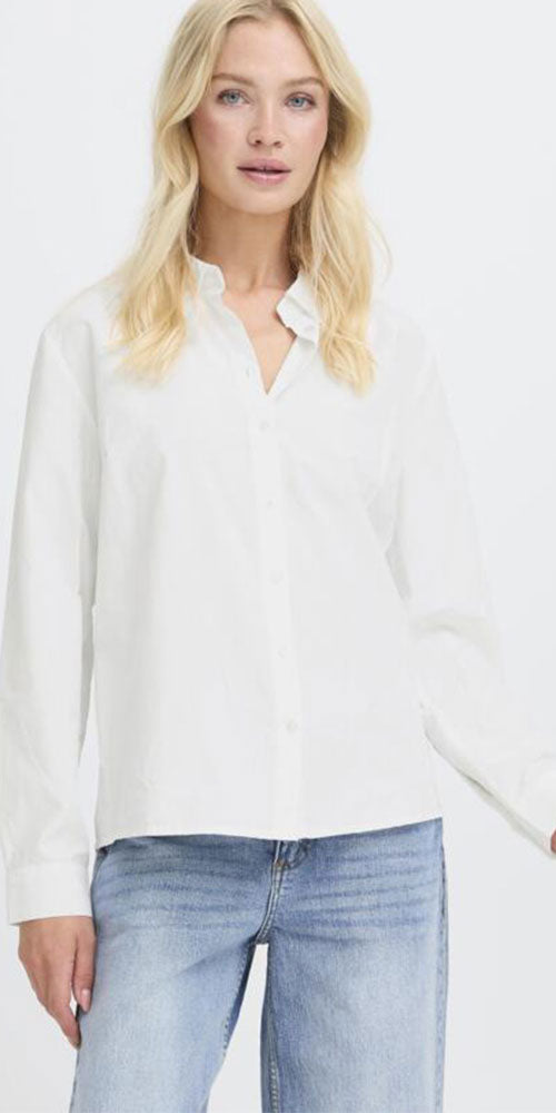 B.Young Button Up Shirt, white