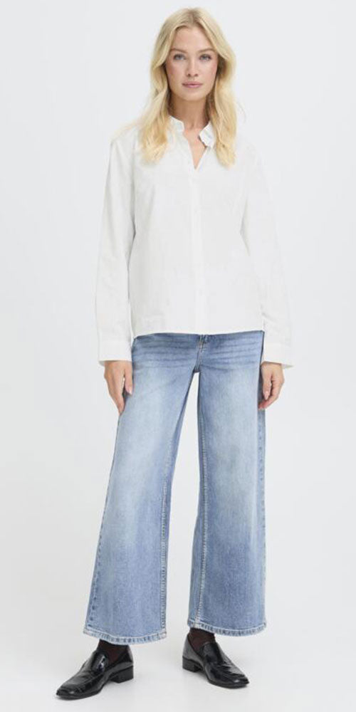 B.Young Button Up Shirt, white