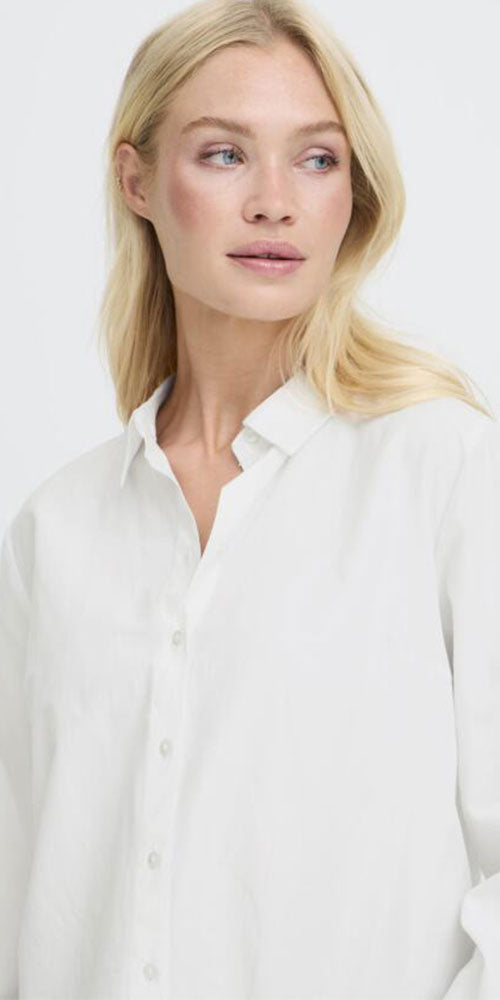 B.Young Button Up Shirt, white