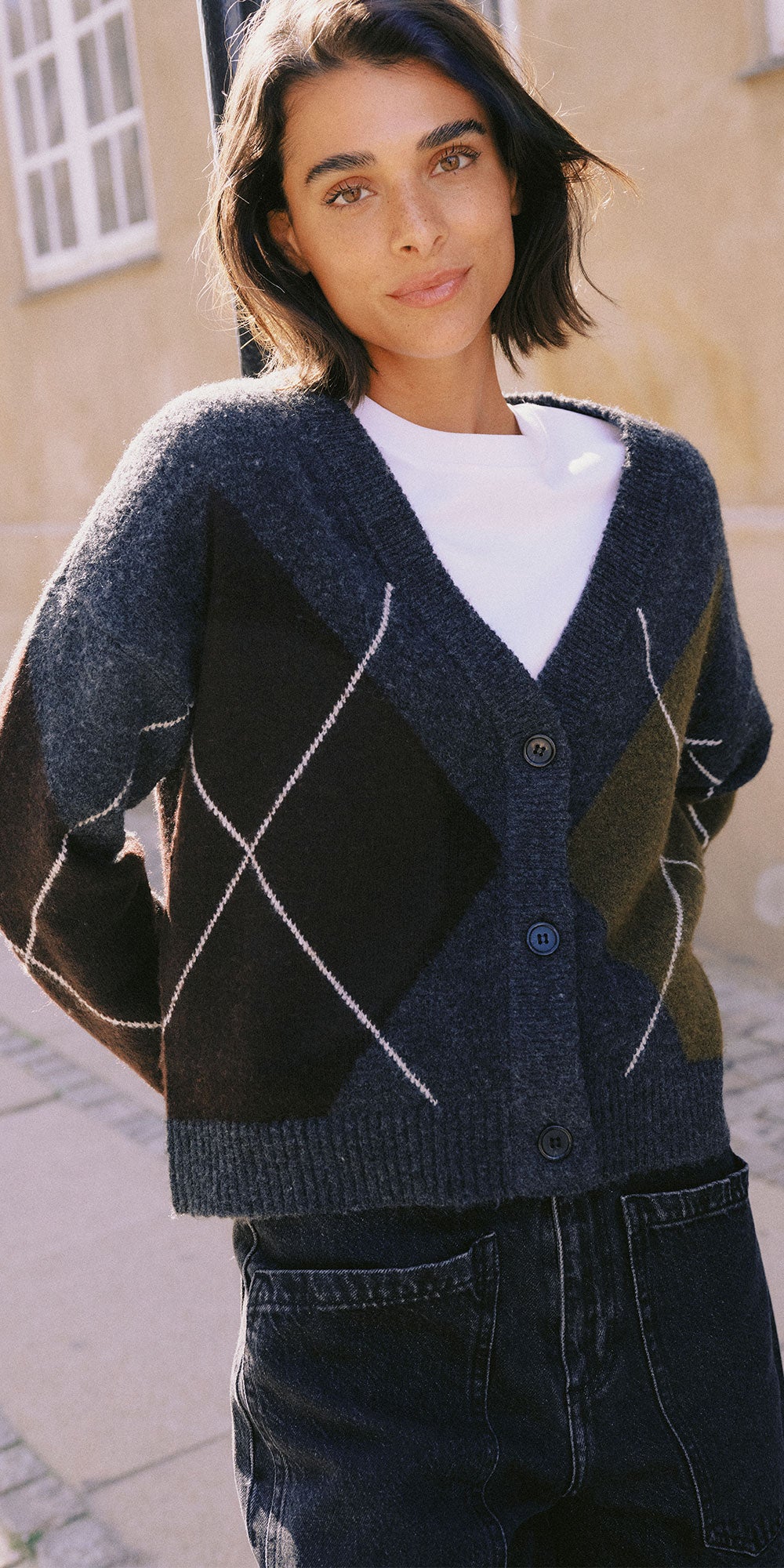 B.Young Argyle Cardigan