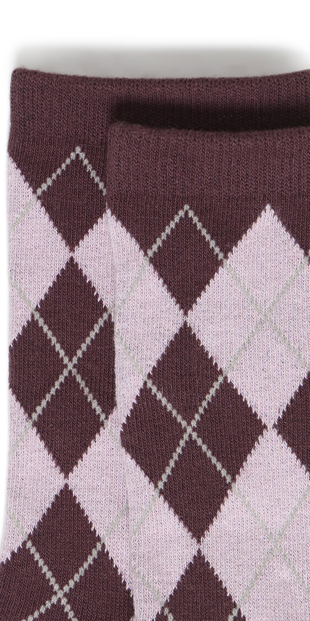 B.Young Argyle Socks, pink/burgundy