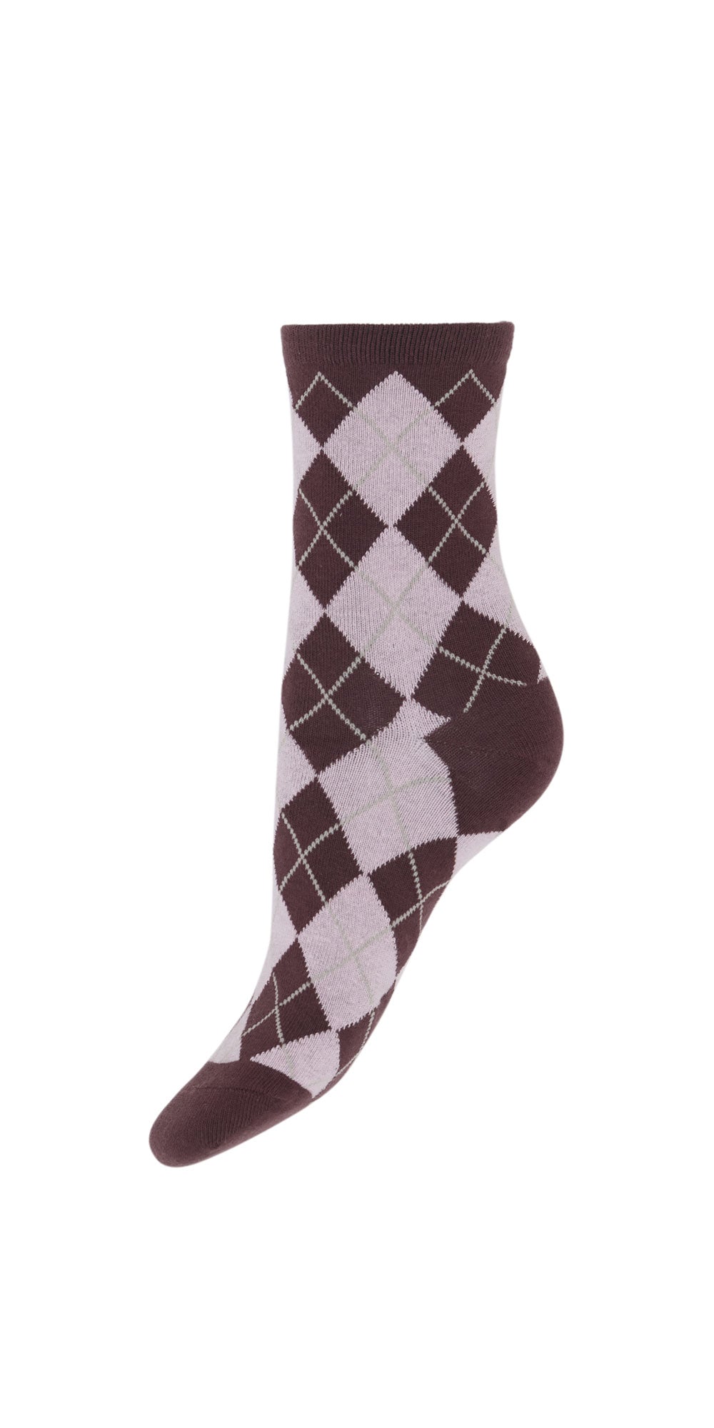 B.Young Argyle Socks, pink/burgundy