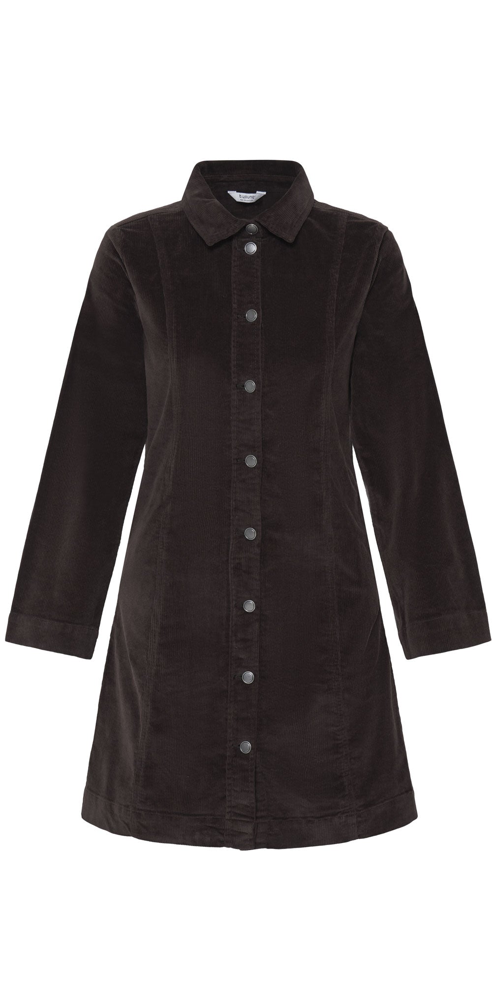 B.Young Corduroy Button Dress, chocolate brown