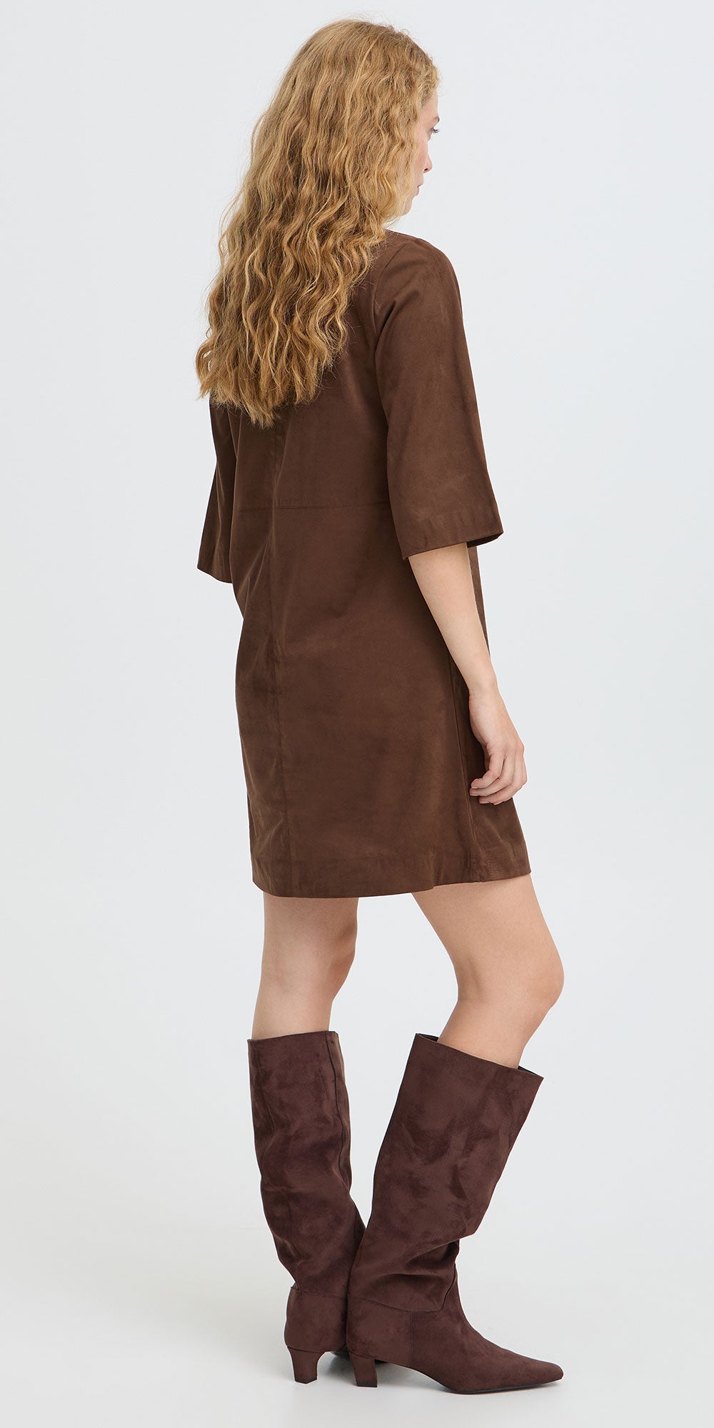 B.Young Faux Suede Shift Dress