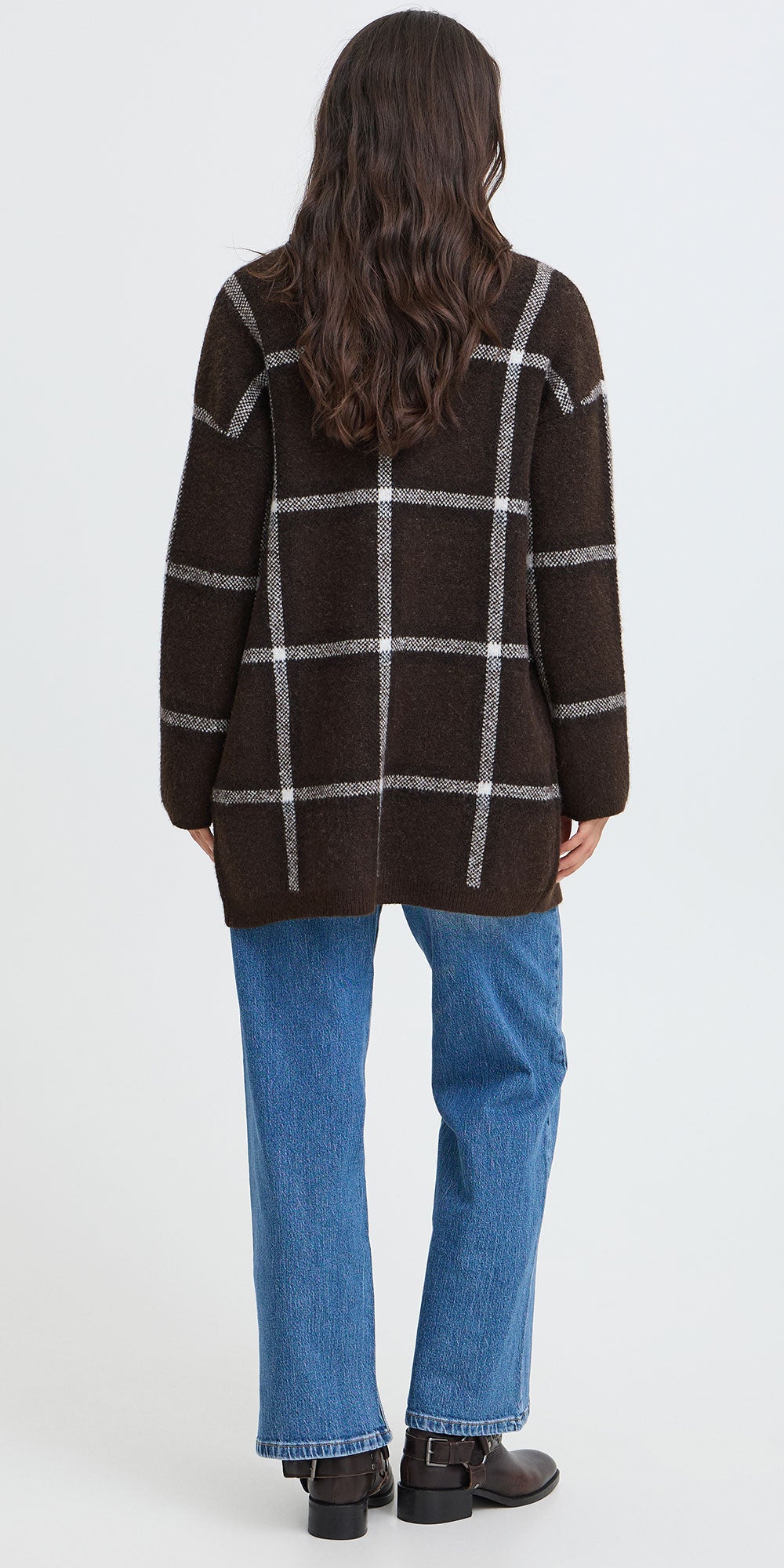 B.Young Long Check Cardy