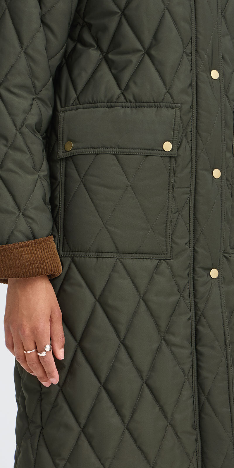 B.Young Quilted Barn Coat, green