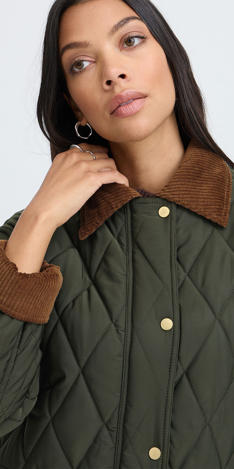 B.Young Quilted Barn Coat, green