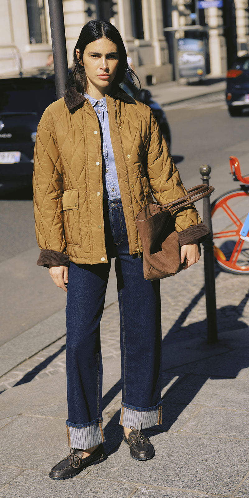 B.Young Quilted Barn Jacket, sienna
