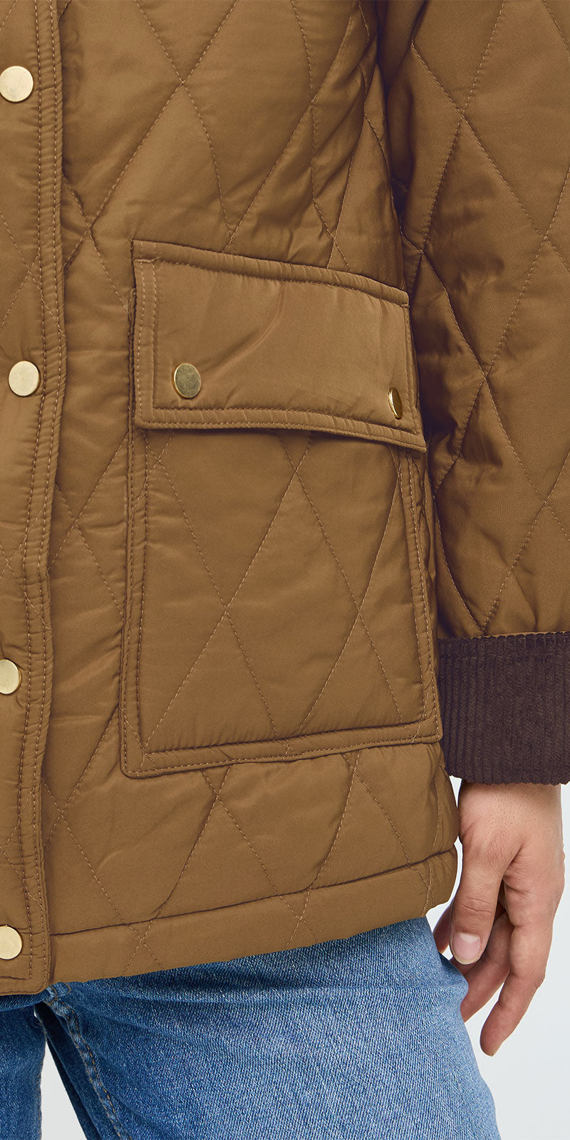 B.Young Quilted Barn Jacket, sienna