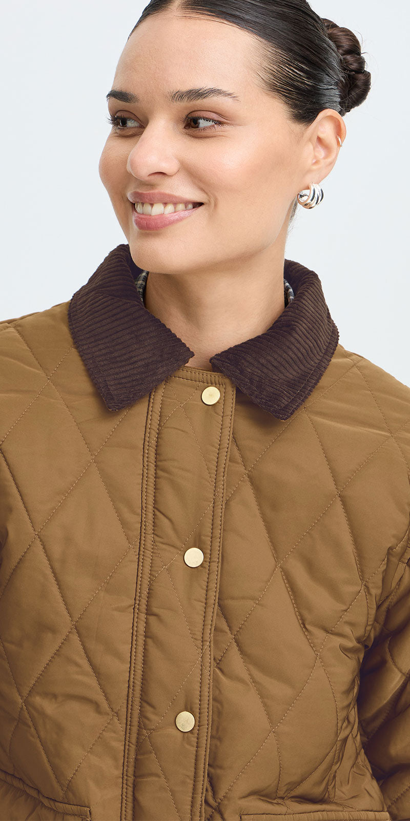B.Young Quilted Barn Jacket, sienna