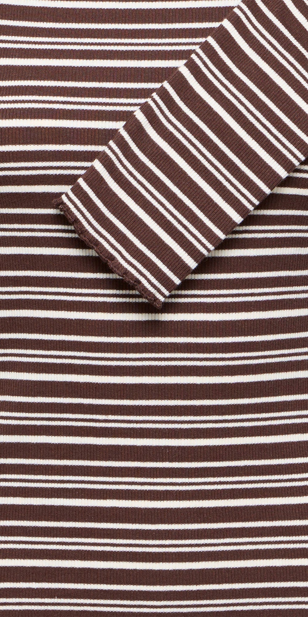 B.Young Striped Ribbed Top, java/birch