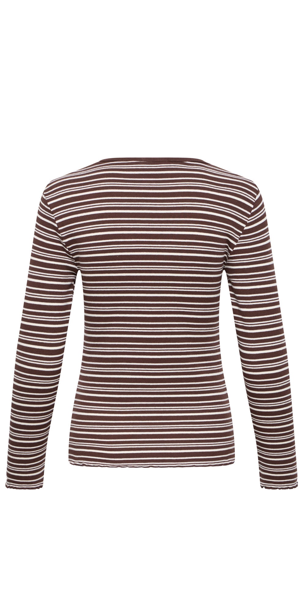 B.Young Striped Ribbed Top, java/birch
