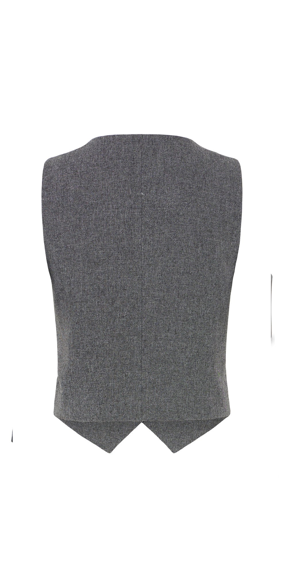 B.Young Tweed Vest, charcoal melange