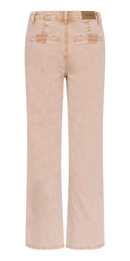 Cream Straight Trouser Jeans, washed pink
