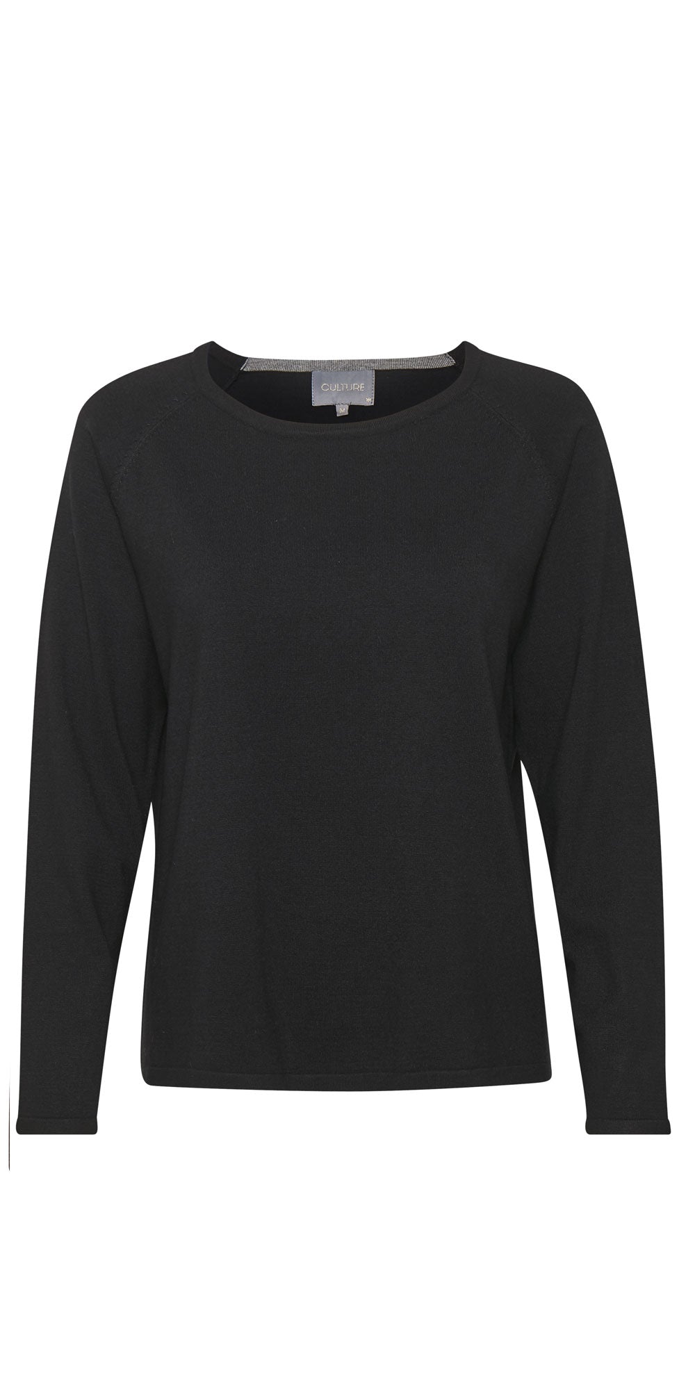 Culture Fine Knit Crew Neck, black