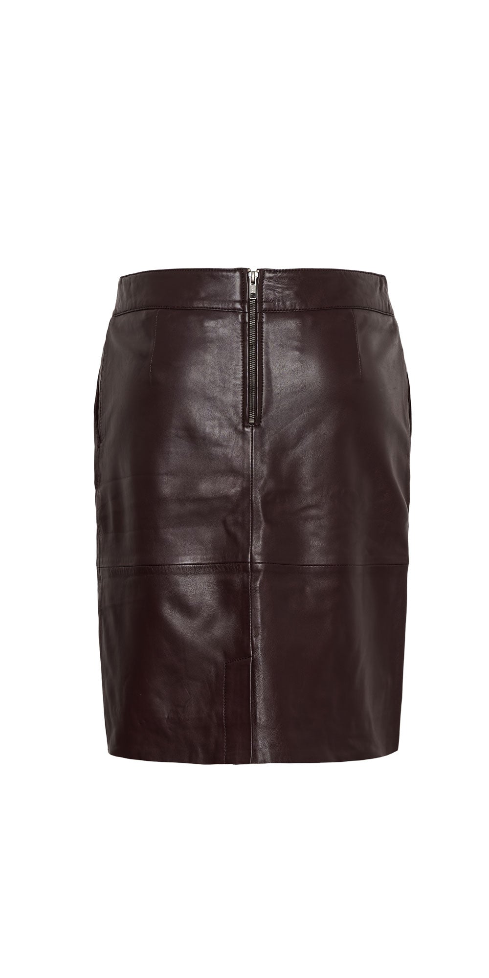 Culture Leather Skirt, chocolate brown