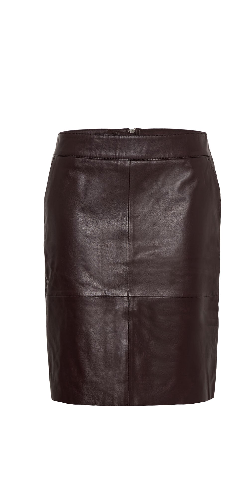 Culture Leather Skirt, chocolate brown