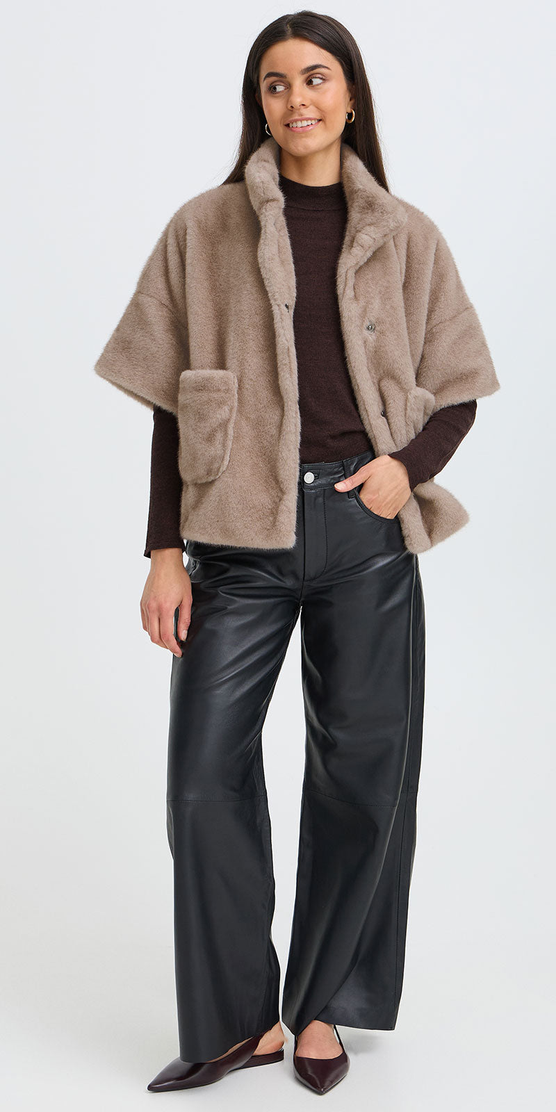 Fransa Faux Fur Vest Coat