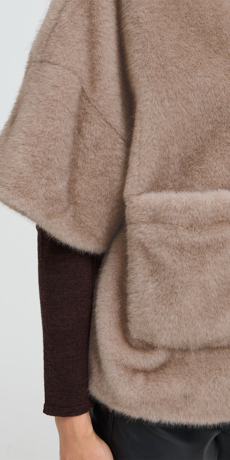 Fransa Faux Fur Vest Coat