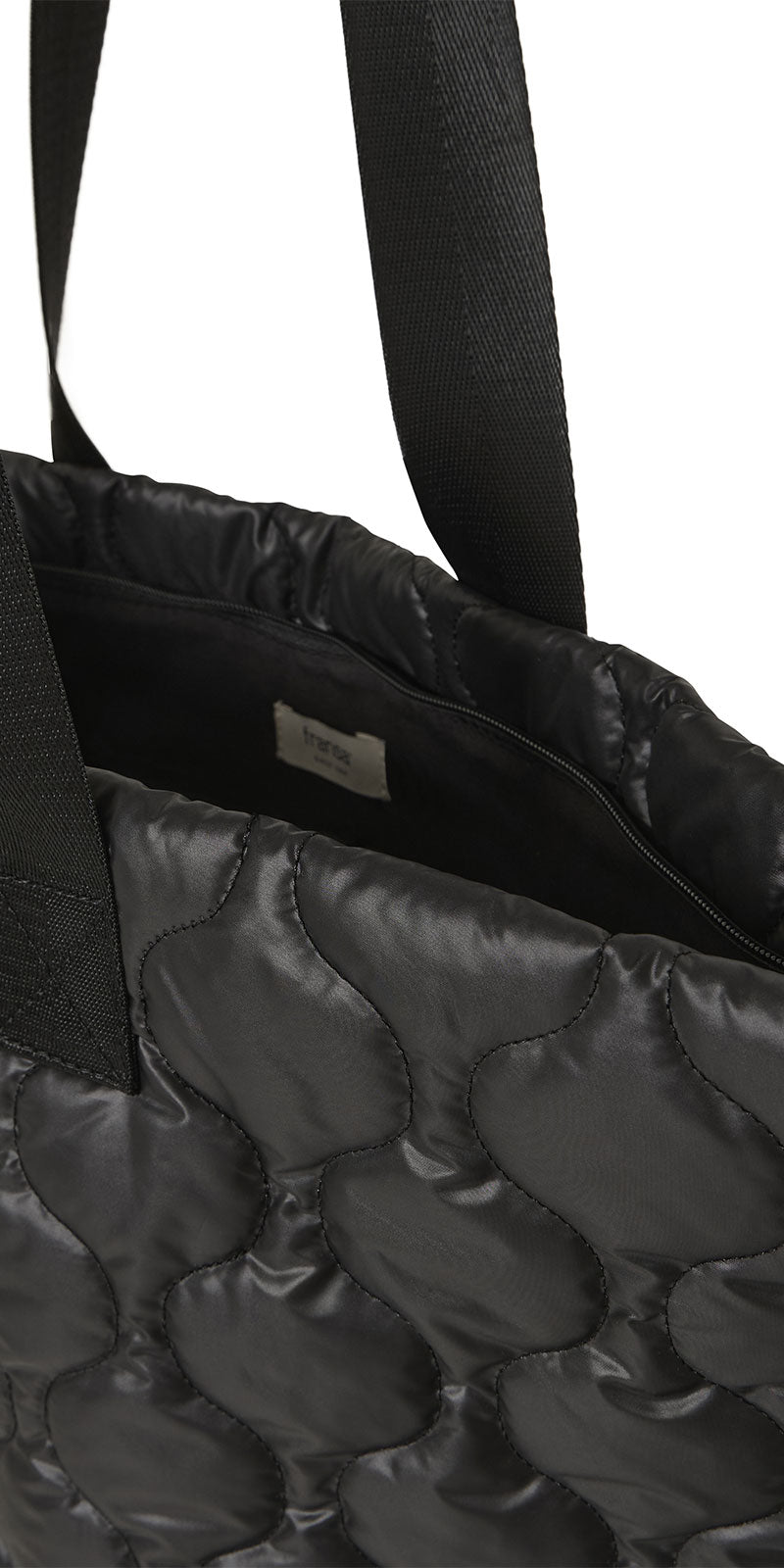 Fransa Quilted Tote, black