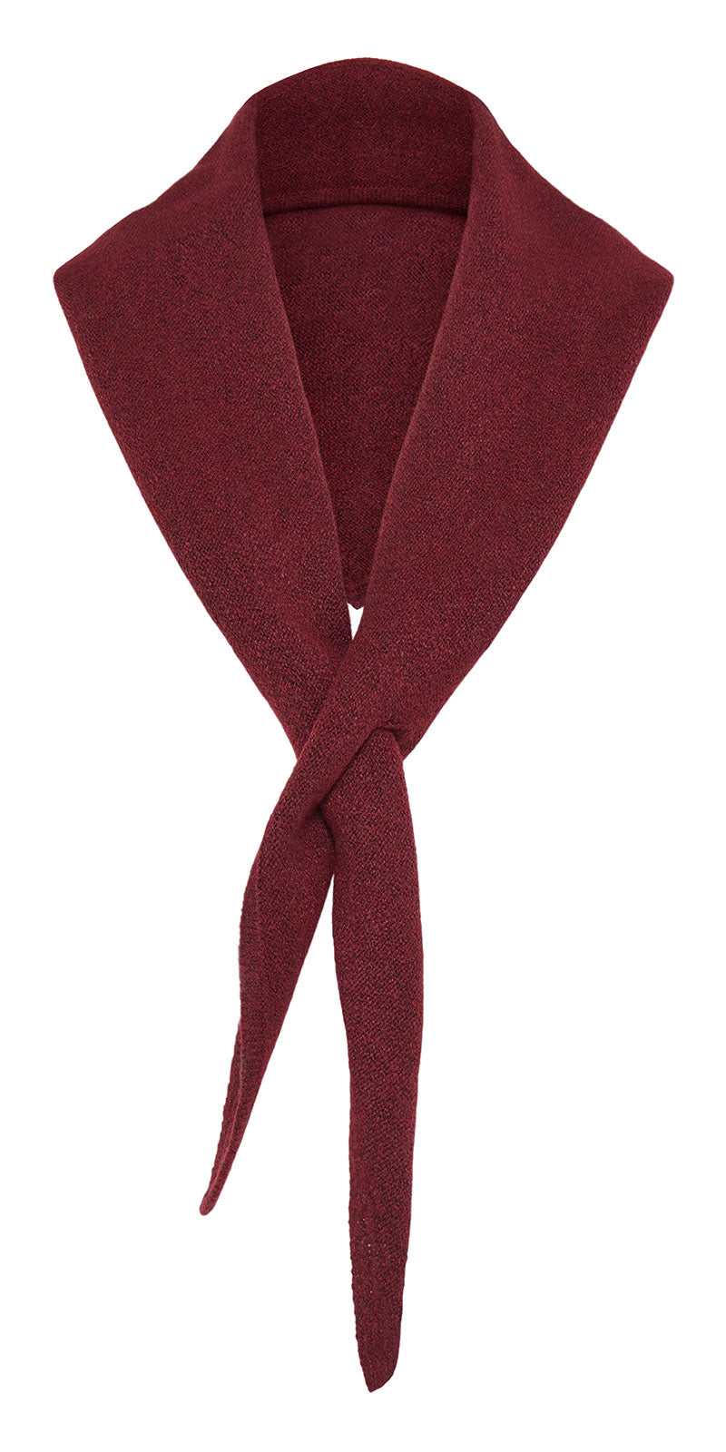 Ichi Looped Triangle Scarf, dark red
