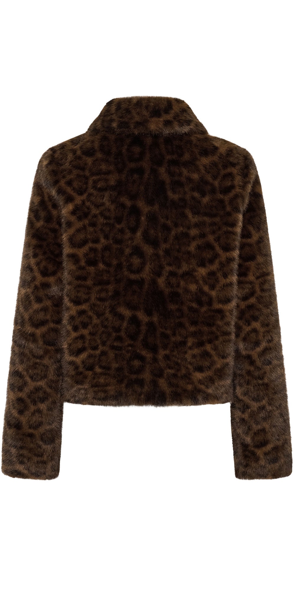 Saint Tropez Leopard Faux Fur Jacket