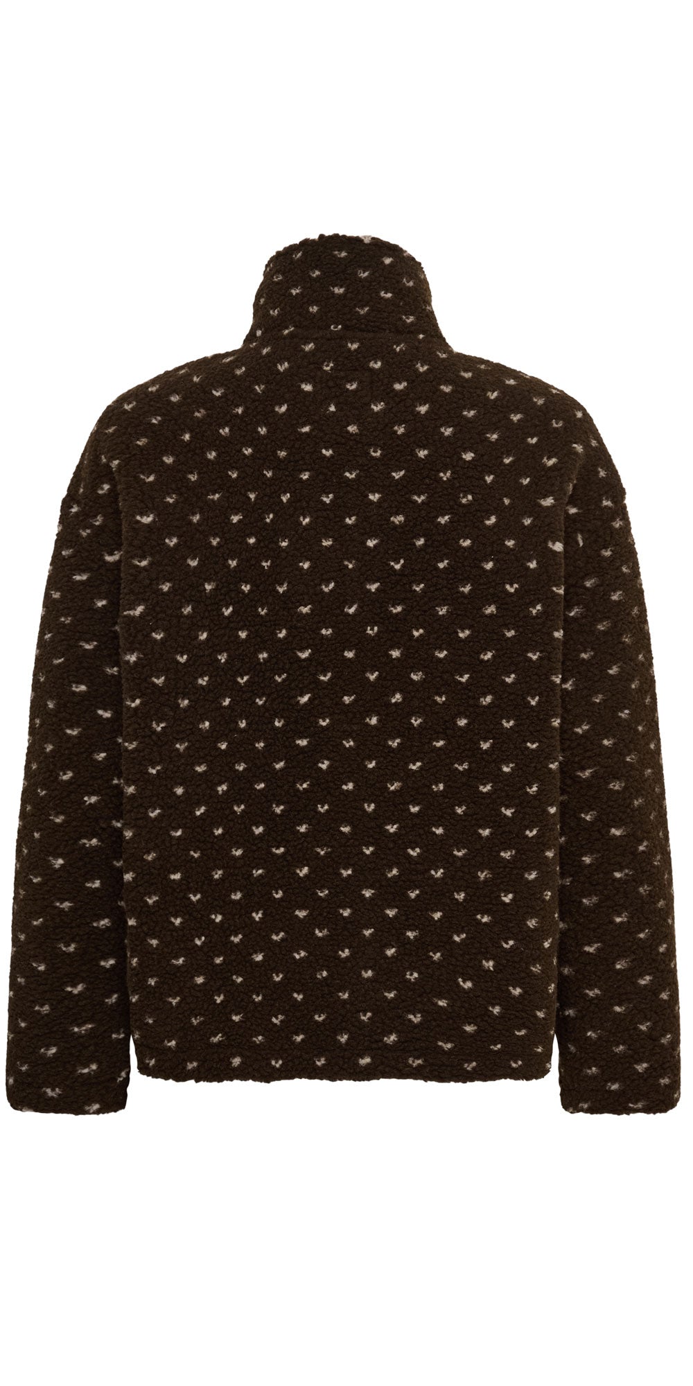 Saint Tropez Polka Dot Teddy Fleece Jacket, brown