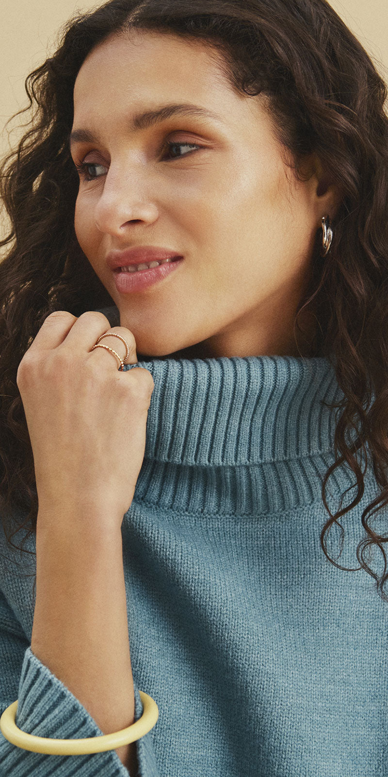 Saint Tropez Turtleneck Pullover, aqua