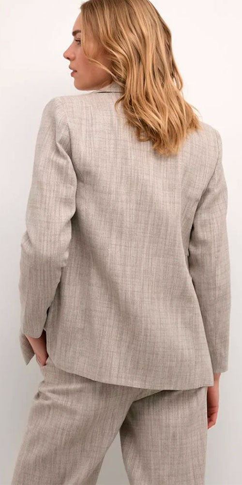 Cream Natural Texture Blazer