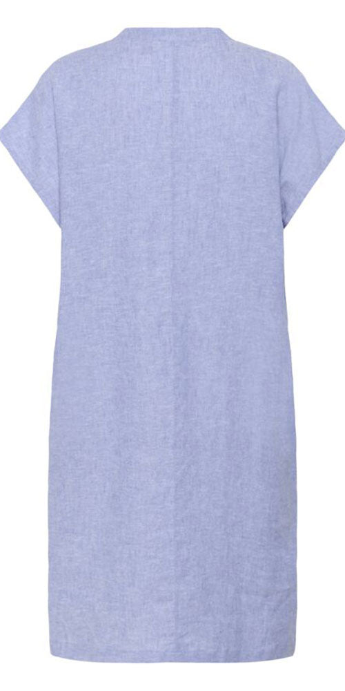 Culture Linen Blend Tunic Dress, blue