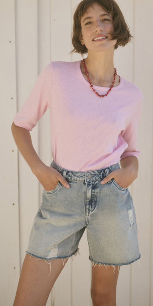 Culture Raw Hem Jean Shorts