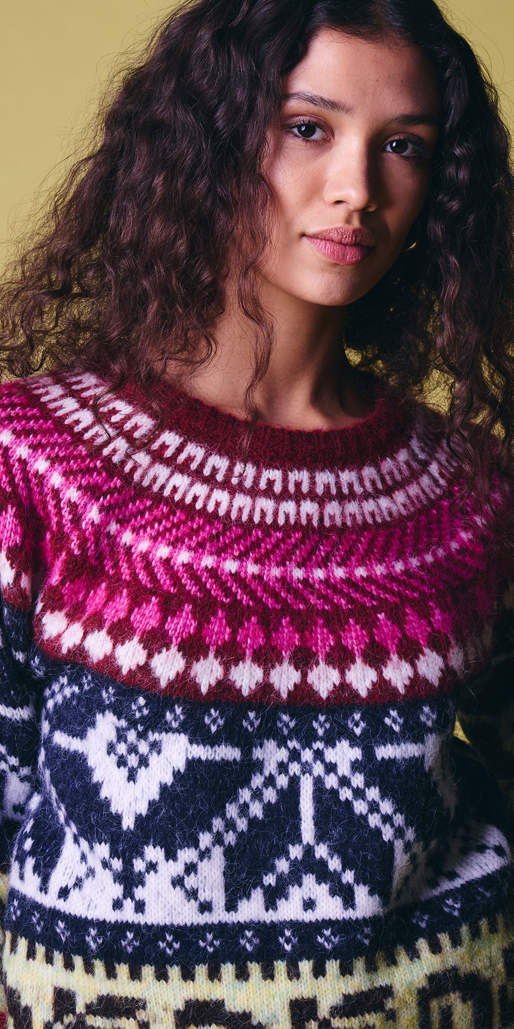 Ichi Multicoloured Fair Isle Sweater