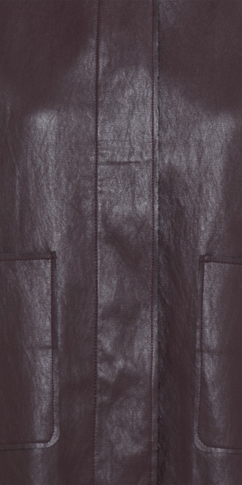 Ichi Faux Leather Jacket, bordeaux