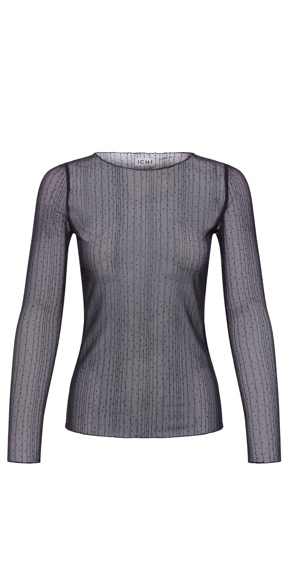 Ichi Mesh Sparkle Top, black