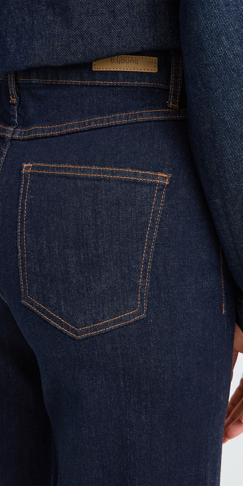 B.Young Stripe Cuffed Jeans