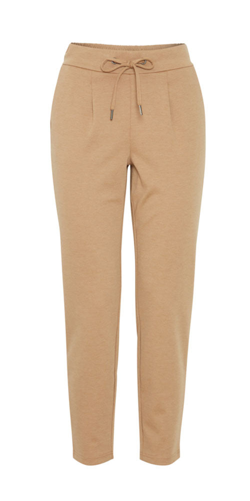 B.Young Cropped Ponte Knit Joggers, camel