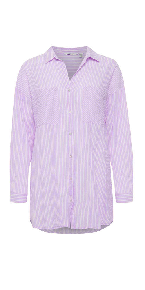 B.Young Cotton Button Front Shirt, lilac