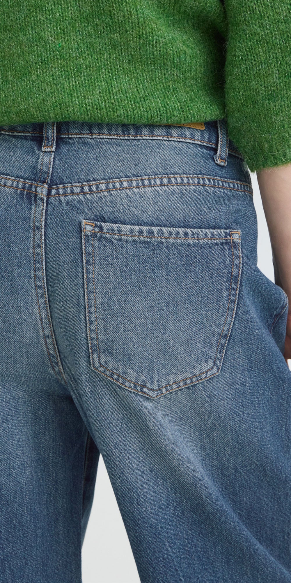 B.Young High Waist Barrel Jeans, mid wash
