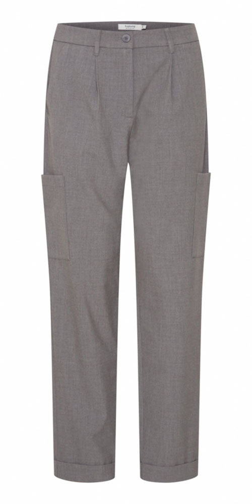 B.Young Cargo Trousers, heathered grey