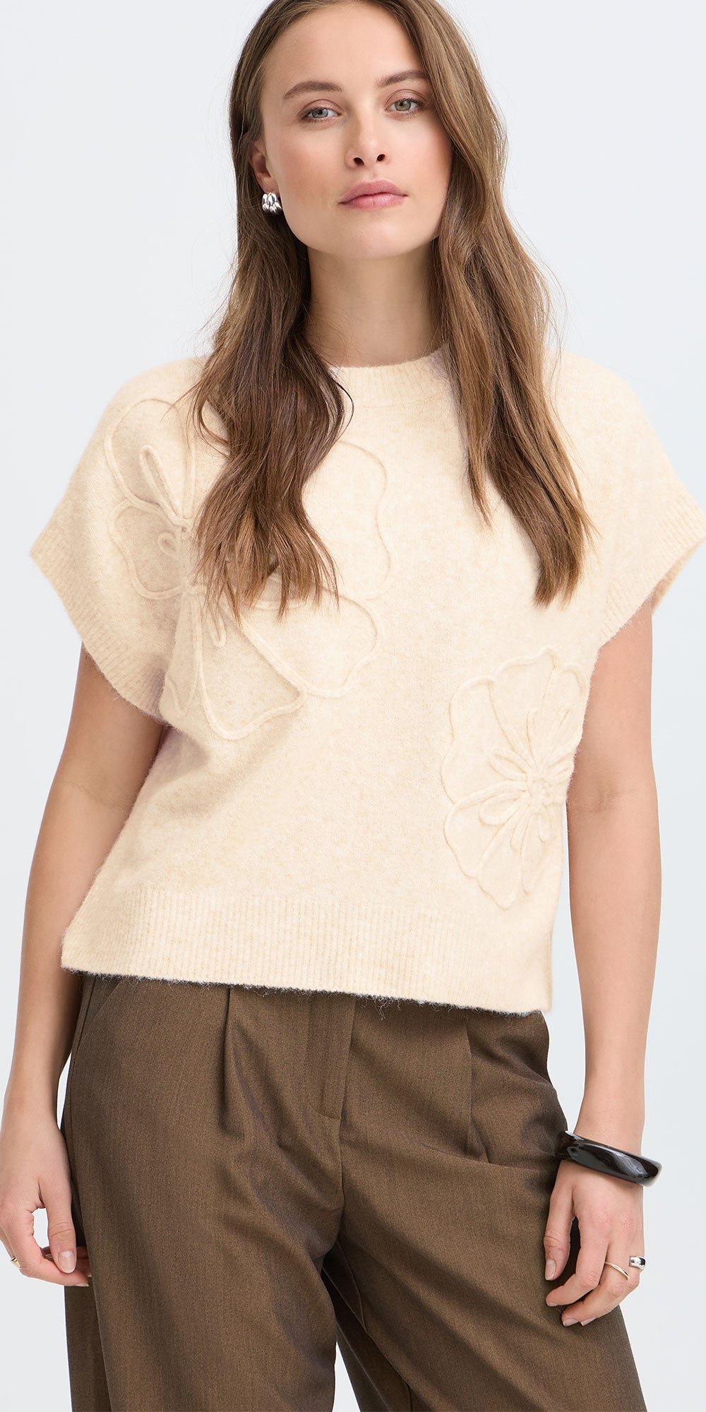 B.Young Corded Flower Vest, birch