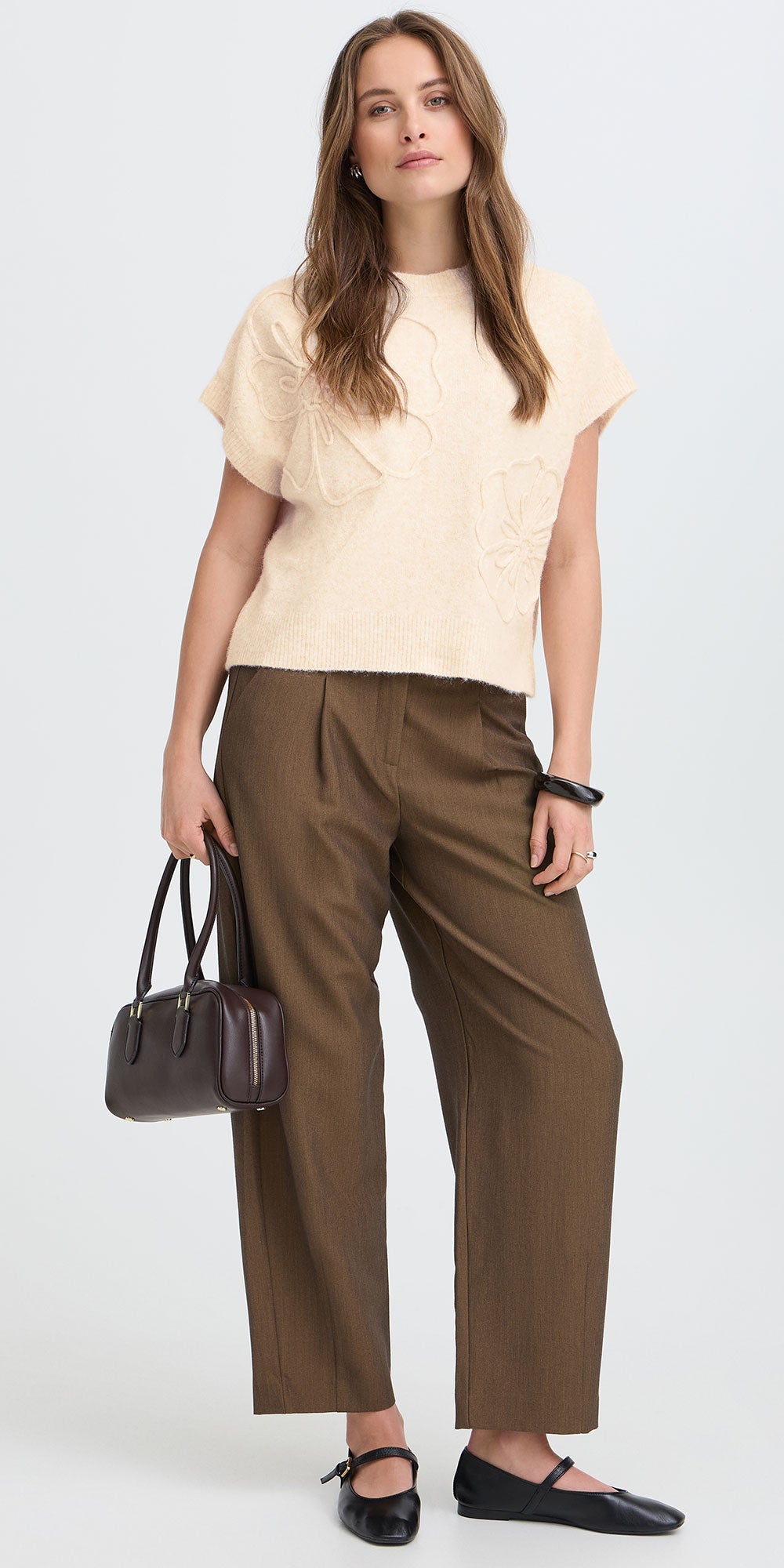 B.Young Corded Flower Vest, birch