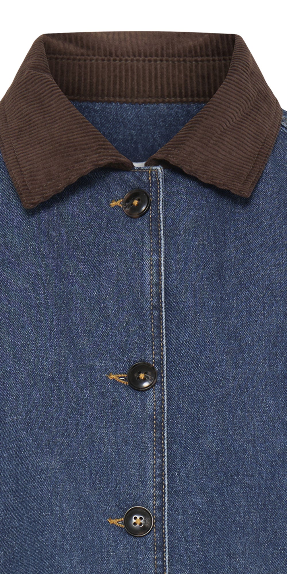 B.Young Contrast Denim Jacket