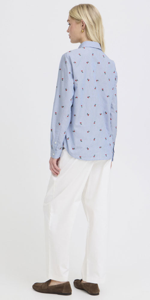 B.Young Embroidered Cherry Shirt