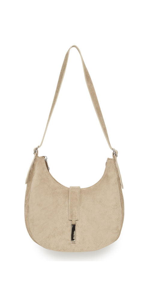 B.Young Faux Suede Crescent Handbag