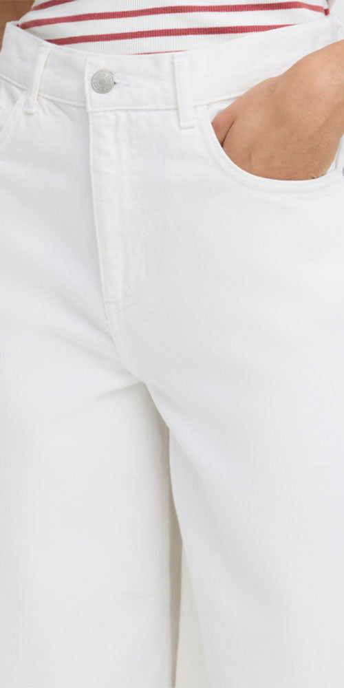 B.Young White Denim Jorts