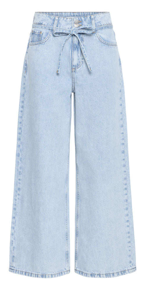 B.Young High Waist Tie Belt Jeans, light wash