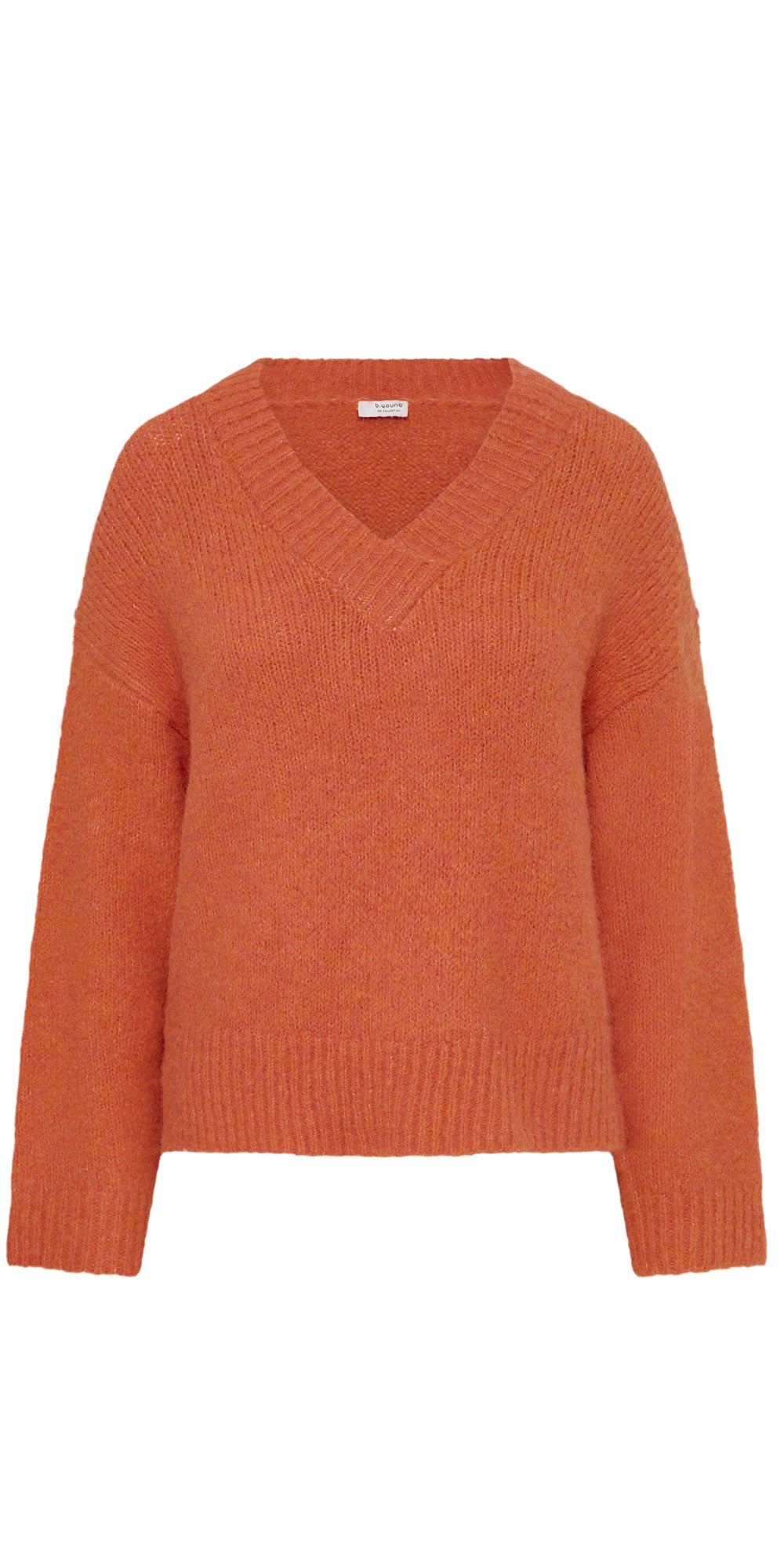 B.Young Miller V-neck Sweater, pumpkin