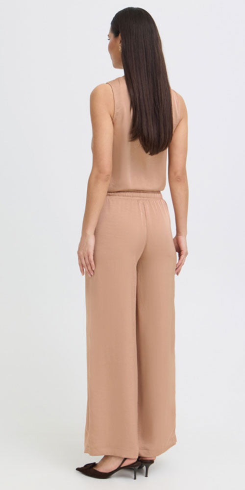 B.Young Satin Drawstring Pants