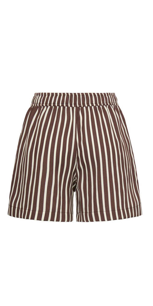 B.Young Espresso Striped Shorts